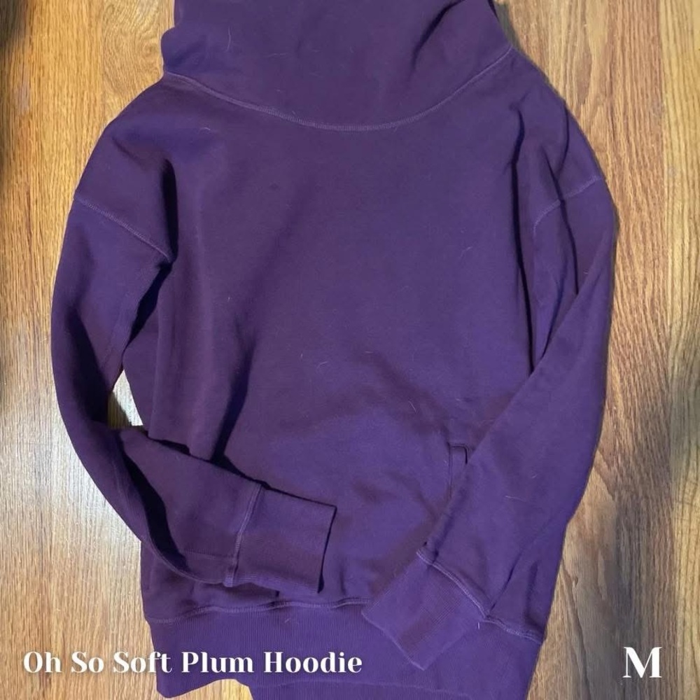 Oh So Soft Plum Hoodie Medium Zyia